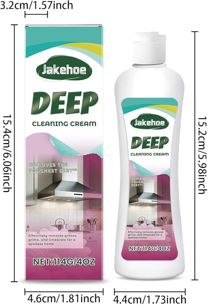 Household Grease Cleaner Multi-Purpose For Kitchen &amp Bathroom Dissolves Tough Grease Limescale &amp Stains No Dilution Easy To Use(3PCS)