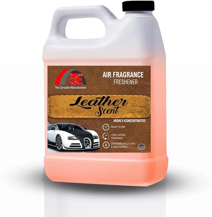 Premium Car Air Freshener with Leather Scent Highly Concentrated Long-Lasting Fragrance Just Like New Scent for Cars Trucks SUVs RVs &amp More 64 fl oz (Half Gallon)
