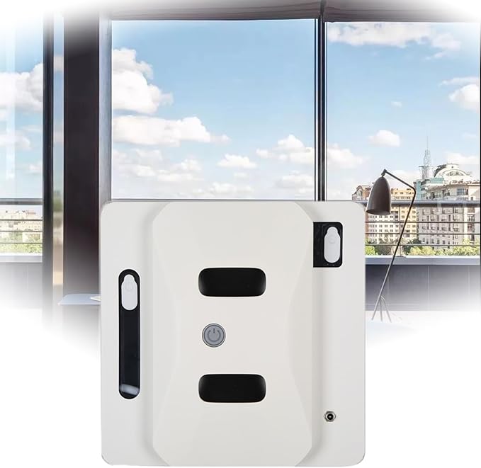 GERRIT Intelligent Fully Automatic Two-Way Water Spray Window Cleaning Robot 2800Pa Strong Suction Window Cleaning Robot Edge Detection Technology Anti-Fall Protection Ultra-Thin Body