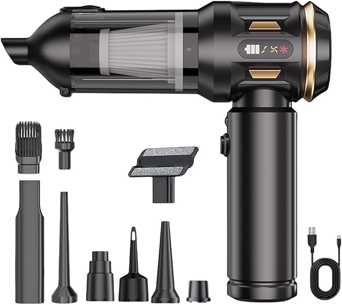 High Suction 18000Pa Vehicle Vacuums Cleaner with Fast Charging USB C Emptying for Home Auto Interior