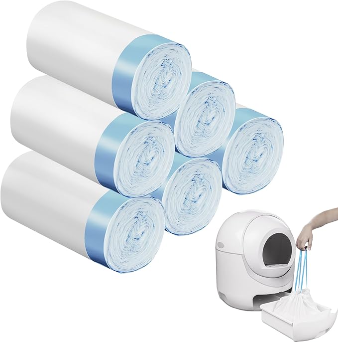 120 Count Extra Large Cat Litter Box Liners Cat Litter Waste Receptacles Bags for Cleanpethome Self Cleaning Litter Box