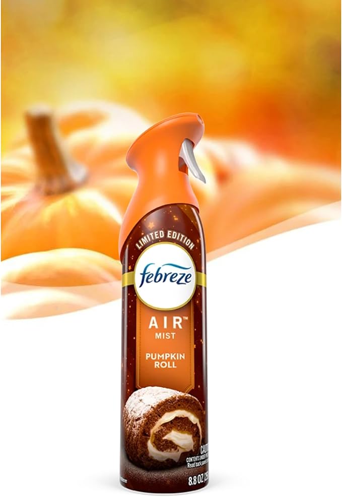Febreeze Air Effects Air Freshner Limited Edition Fall Fresh Scents Winter Fresh Scents 3-pack of spray (Pumpkin Roll)