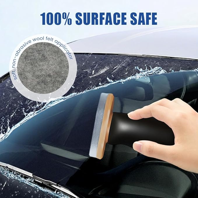 Handheld Glass Oil-Film Remover 2026 Upgrade Glass Emulsion Cleaner New Glass Cleaning Board Automotive Oil Film Cleaning Brush for Car Windows (2 Medium)