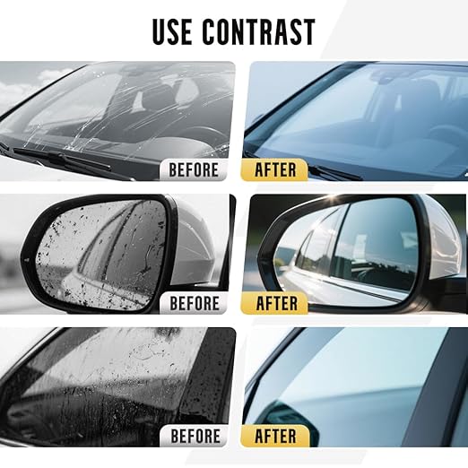 Car Glass Compound for Automotive Glass Cleaner 2025 New Durable Water Stain Remover Efficient Oil Film Cleaner Versatile Glass Cleaning Kit for Automotive Use (2)