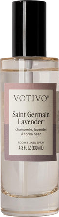 Votivo Saint Germain Lavender 4.3 oz Room &amp Linen Spray | Floral Scented Air Freshener for Linens &amp Living Areas | Premium Long Lasting Fragrance