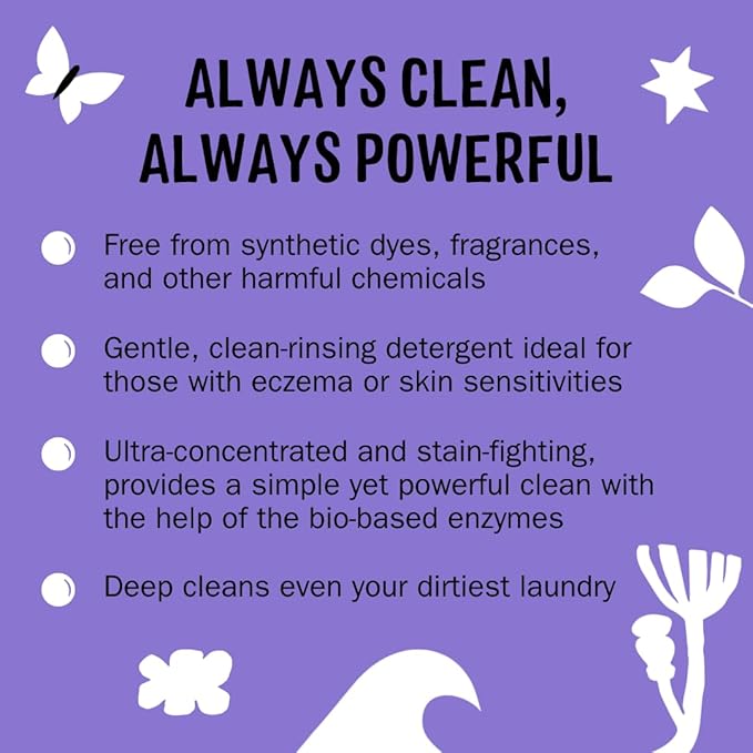Molly's Suds Liquid Laundry Detergent | Clean Laundry Detergent Soap for Sensitive Skin | 2x Concentrated High Efficiency (HE) | Lavender - 100 Loads