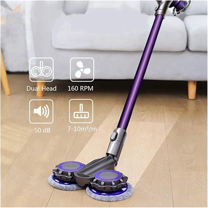 Electric Wet Dry Mopping Water Mop Head Attachment Compatible for Dyson Vacuum Cleaner V6 Dc58/Dc59/Dc62 Model