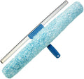 Unger Professional 2-in-1 Squeegee and Scrubber 18” Window Cleaning Tool Commercial and Residential Use Washer Cleaner Supplies to Remove Excess Water and Dry
