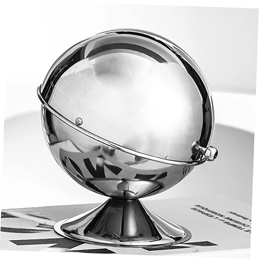 VALICLUD Stainless Steel Mini Desk Trash Can with Lid Reusable Wastebasket for Office Bedroom Kitchen Household Garbage Bin for Small Trash Storage