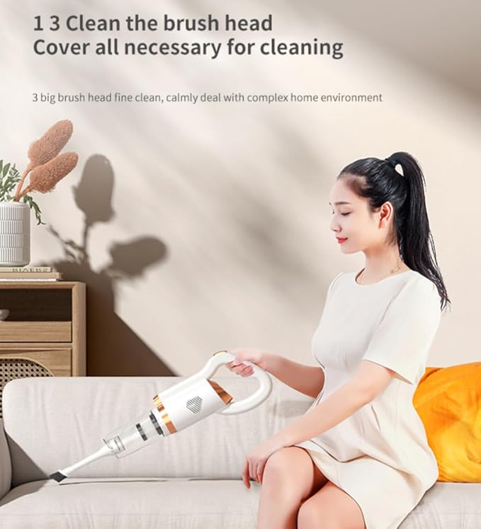 New Model Cordless Vacuum Cleaner Powerful Stick Vacuum for Hardwood Floor 45 Min Rechargeable Battery 4 in 1 Lightweight Upright Vacuum for Pet Hair Carpet (5)