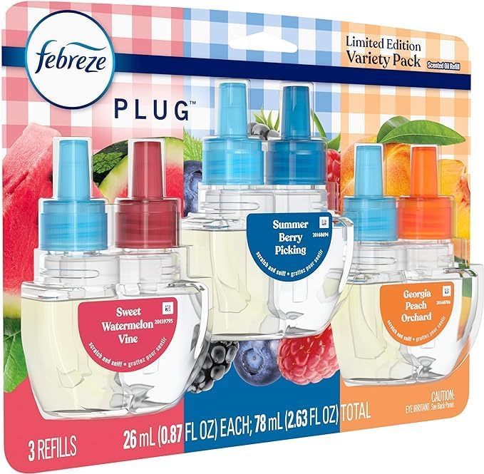 Febreze Plugin Limited Edition Variety Pack (3) of Refills 0.87 Fl(Spring Pack) (Floral Variety Mix)