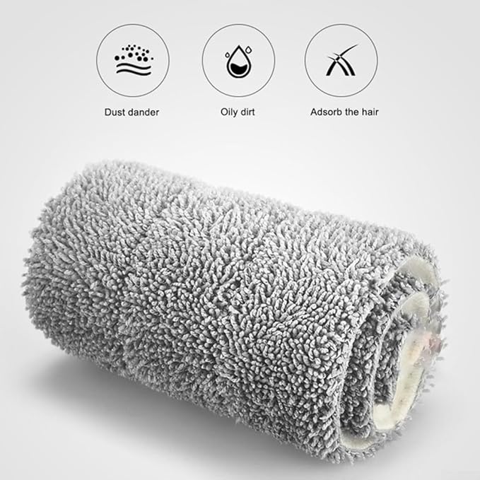 Hands-Free Flat Wet and Dry Dual-Use Mop with Bucket for Floor Cleaning Gray(White)