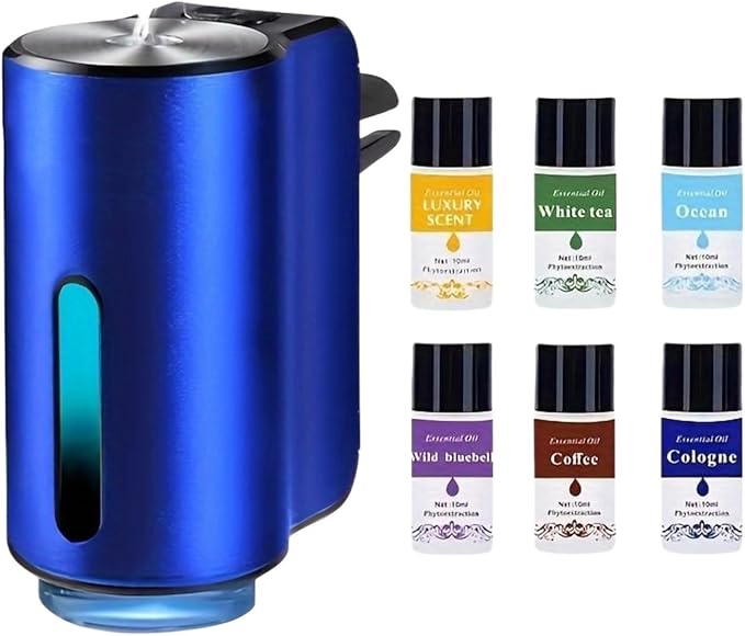 Adjustable Intensity Car Air Freshener - Portable Aroma Diffuser for Fresh Fragrance in Your Vehicle(Blue 6pcs)