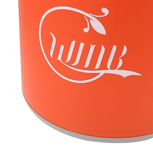TIDTALEO Soda Can Shaped Trash Can with Press Lid Orange Plastic Wastebasket for Bathroom Bedroom Office Compact Covered Garbage Bin for Home and Car Use