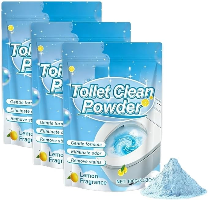 Household Toilet Cleaner Powder Easy To Use Easily Dissolves Stains.(3pcs)