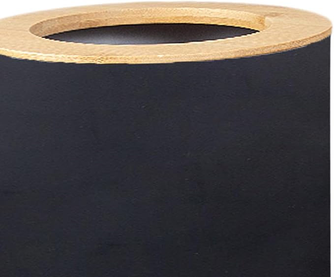 Compact Wastebasket for Bathroom and Bedroom Use Black