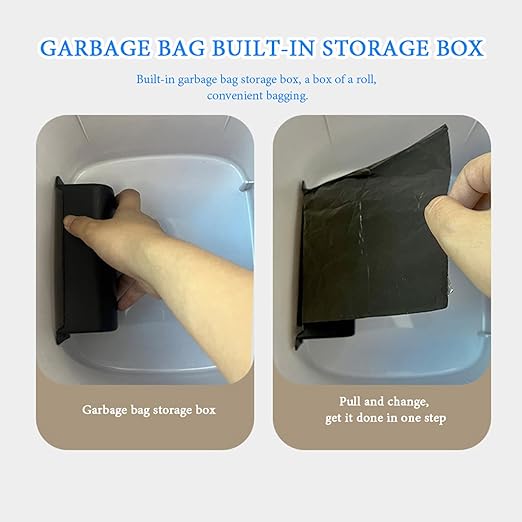 3.7 Gallon Auto-Open Trash Can Touchless Motion Sensor Garbage Bin with Lid 3 Modes Slim Waterproof Plastic Wastebasket for Bathroom Kitchen Office – Creamy White