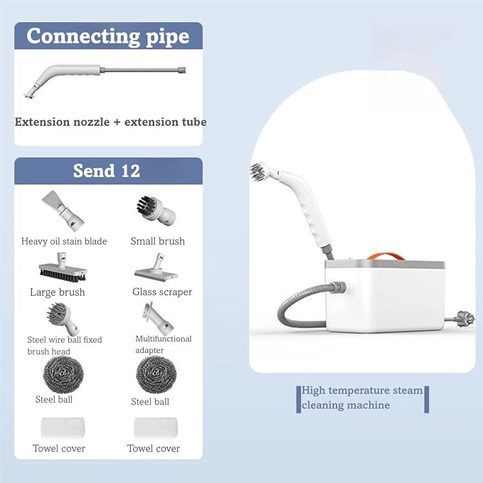 Portable Handheld Steam Cleaner 650ml Large Capacity Fast Heating Cleaning Machine for Home Car Kitchen Grout Tile