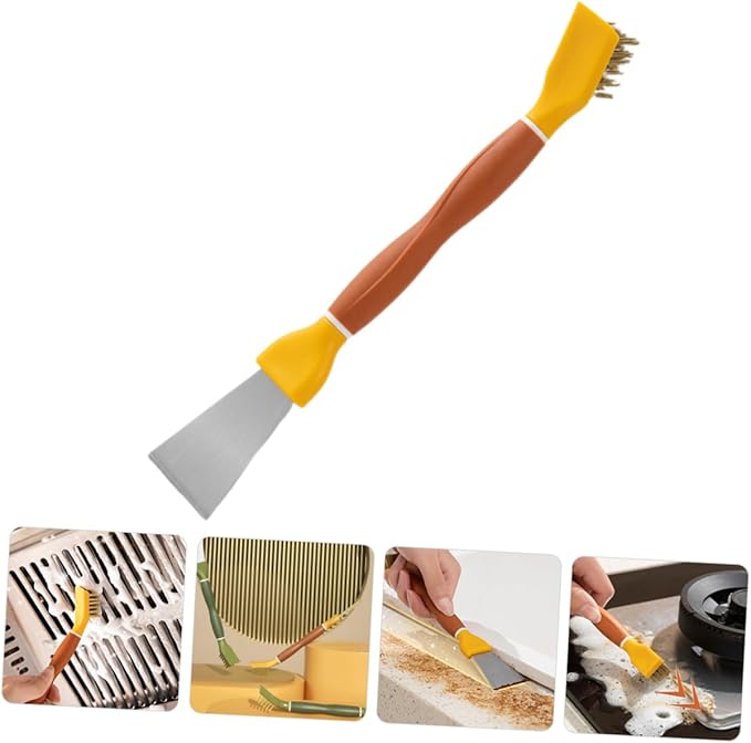 TPR Griddle Spatula Gas Stove Gas Stove Brush Cleaning for Kitchen Gas pan Scrubber Range Hood Oven Copper Wire Stainless Steel Scraper