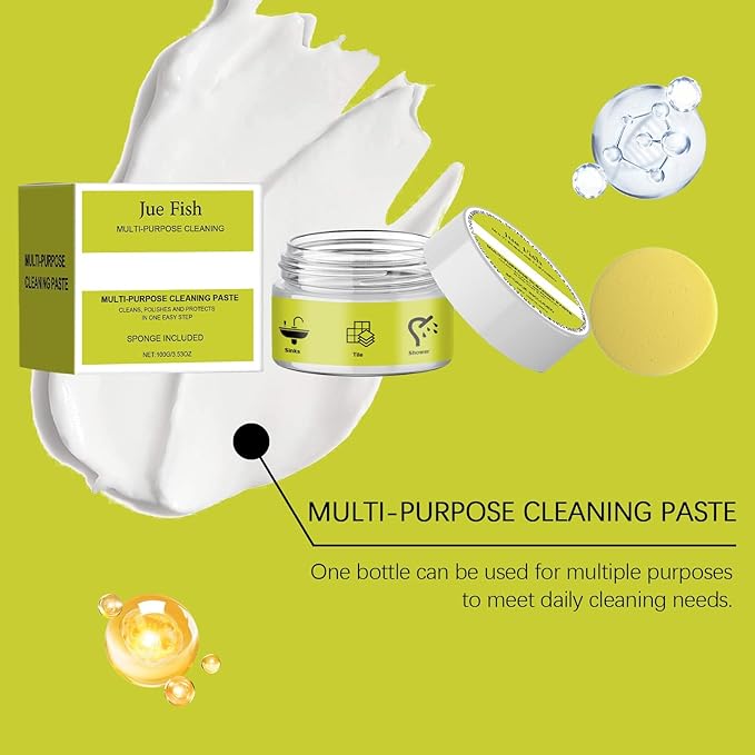 Multi-Purpose Cleaning Paste For Kitchen Bathroom &amp Furniture - Removes Grease &amp Stains Easily(2PCS)