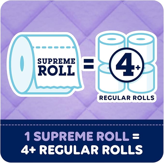 Quilted Northern Ultra Plush Toilet Paper 24 Supreme Rolls = 105 Regular Rolls 3-ply Bath Tissue