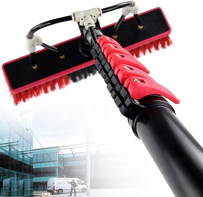 Window Cleaning Poleextendable Window Cleaning Pole Solar Panel Cleaning Brushes Water Fed Telescopic Brush Extendable Cleaner Water/Hose Fed Pole Window Cleaning Brush Equipmen