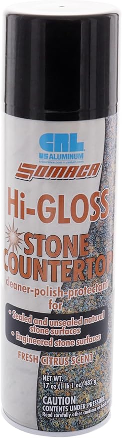 Somaca Hi-Gloss Stone Countertop Cleaner - Pack of 3 Cans