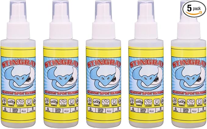 Stingray Spot Remover 4 Fl oz | Advanced Eco-Friendly Multi Surface Stain Removal | 5-Pack