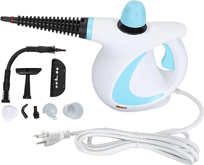 Portable Handheld Steam Cleaner High Temperature Pressurized Steam Cleaning Machine with Brush Heads for Home Kitchen Bathroom Car Auto Power Cleaning Steamer for Cleaning (US