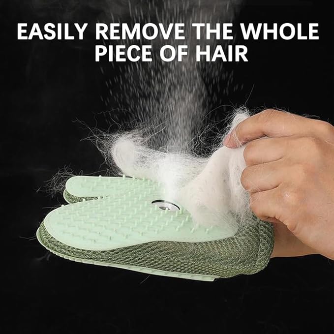 Pet Hair Remover Gloves 2 in 1 Cat Glove Compatible for Grooming Floating Brush with Novelty SprayMassaging Shedding(Model 5)