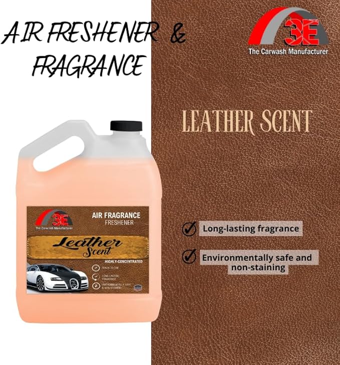 Car Air Freshener Concentrate 128 fl oz Professional Automotive Interior Fragrance Ready to Use Liquid Multiple Scents (Leather)