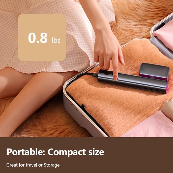 Nesugar Steamer for Clothes Steamer Fashion Portable Handheld Garment Steamer 0.8lbs Lightly 15s Fast Heat-up 10 Minutes of Continuous Steam Light Mini Steam Iron for travel and home(100-120V)