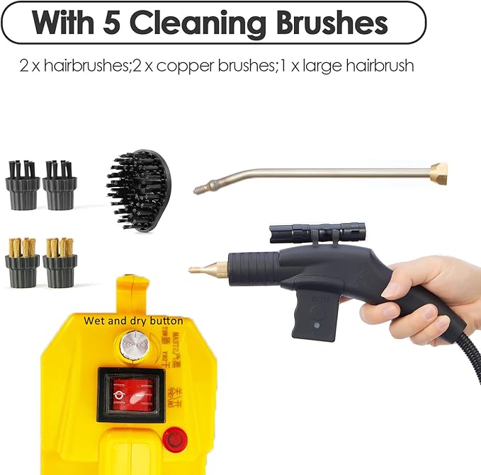 Pressure Steam Cleaner Electric High Pressure Steam Cleaning Portable Handheld Steamer Cleaner Mobile Steam Generator