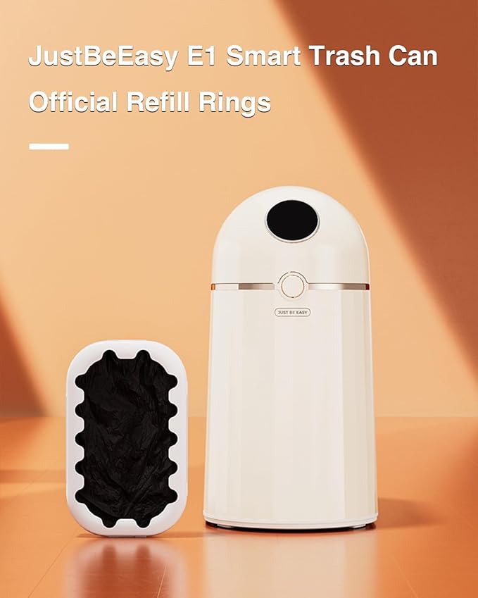 E1 Automatic Trash Can Refill RingsOfficial Self Changing Garbage Bag for E1 Touchless Sensor Smart Trash Can 6Pack - 150 Count (6 Months Supply)