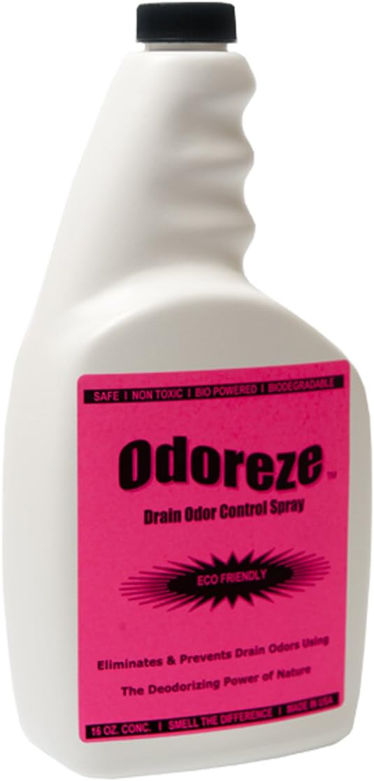Natural Probiotic Drain Smell Deodorizer: 32 oz. Concentrate Makes 128 Gallons to Clean Drain Odor
