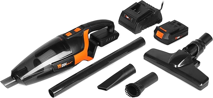 Wen Cordless Vacuum Cleaner Handheld with 20V Max 2.0 Ah Lithium-Ion Battery and Charger (20861)