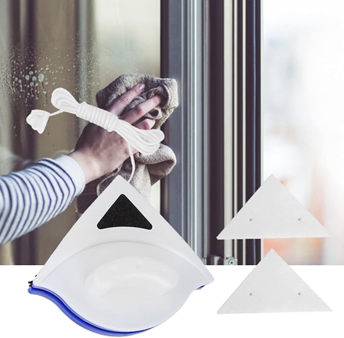 Window Glass ToolMagnetic Glass Cleaner Doublesided Magnetic Window Cleaner Wiper BrushUseful Glass ToolsSqueegee Washing Kit Equipment