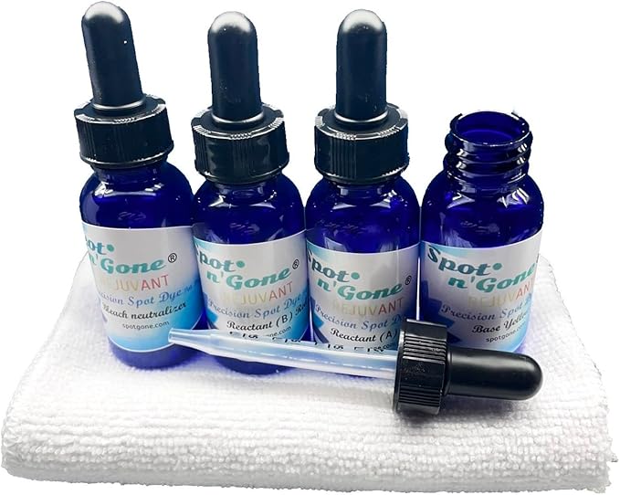 Bleachstain® Precision Carpet Spot Dye Kit | Bleach Stain Repair Kit | For Spots And Drips Smaller Than Pea Size | For medium beige gray tan