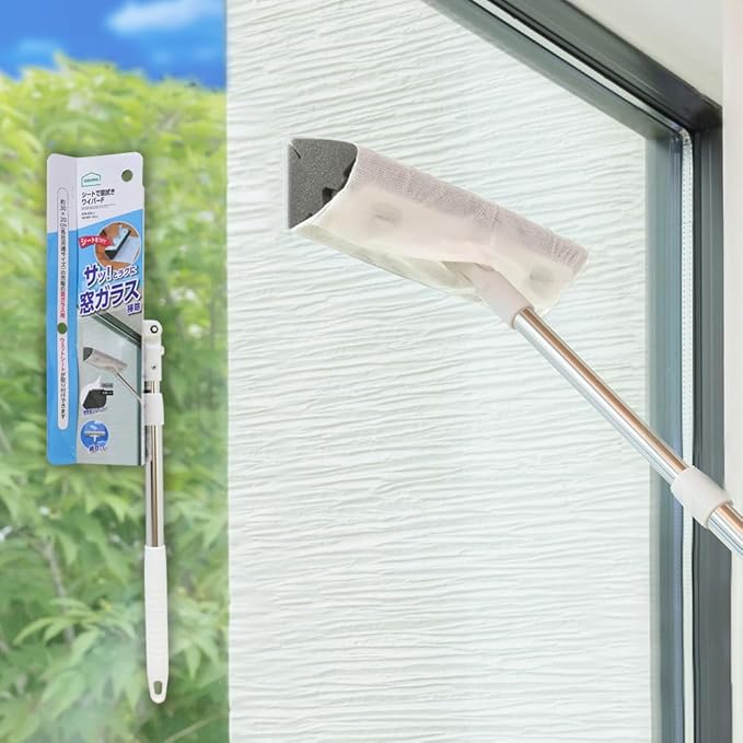 Azuma WD582 Sheet Window Wiper F Window Cleaning Wiper Glass Cleaning Wiper Glass Cleaning Wiper Window Wipe Cleaning Handle Included Easy Sponge Sheet Cleaning Sheet Glass Wiping Sheet