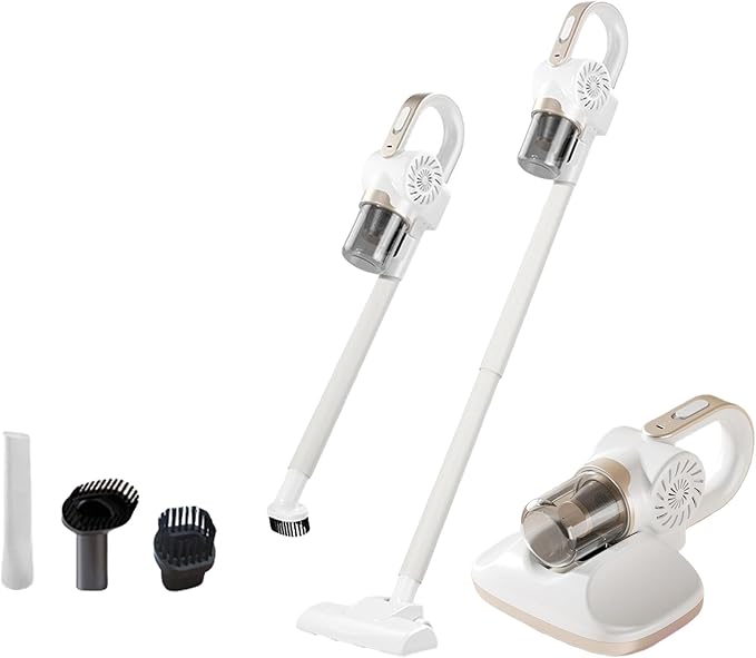 Cordless Vacuum Cleaner 3 in 1 Stick Vacuum with Type-C Charge Handheld Vacuum 11Kpa Powerful Suction Portable Vacuum Cordless with 260ml Dust Cup for Hardwood Floors Carpet(White)