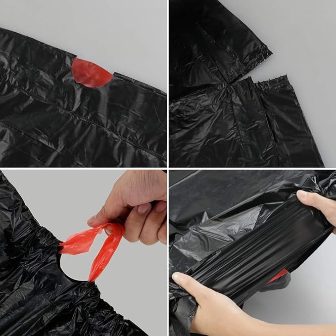 Teyyvn Black Drawstring Trash Bags 4 Gallon 220 Counts