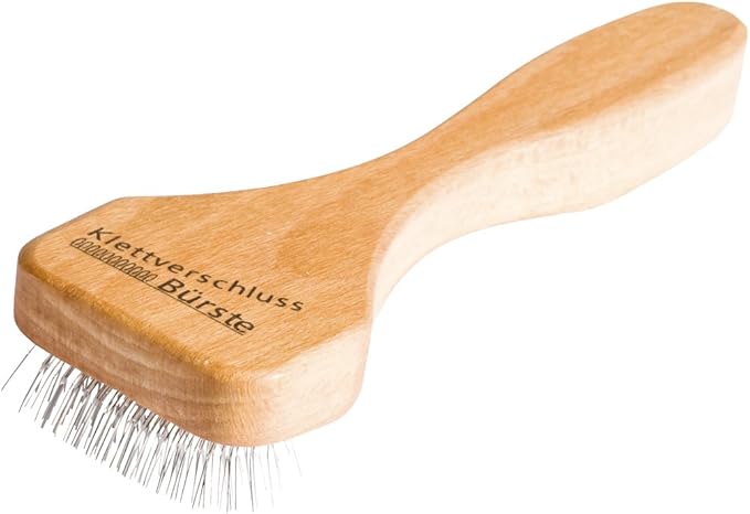 REDECKER Wire Brush with Oiled Beechwood Handle 5-7/8-Inches Compatible with Velcro Tape and Other Velcro Items