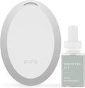 Pura Mini Smart Fragrance Diffuser for Small Spaces Adjustable Smart Home Device with LED Light &amp Automatic Vial Detection - Includes 1 Scent Refill White Tea no.1