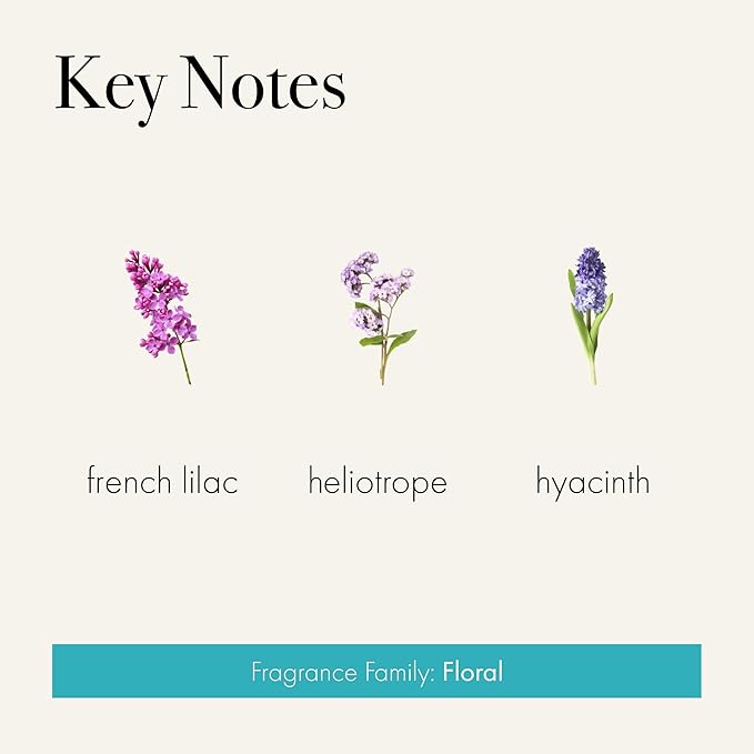 LAFCO New York Signature Reed Diffuser French Lilac - 15 oz - Up to 9 Months Fragrance Life - Reusable Hand Blown Glass Vessel - Natural Wood Reeds - Made in The USA