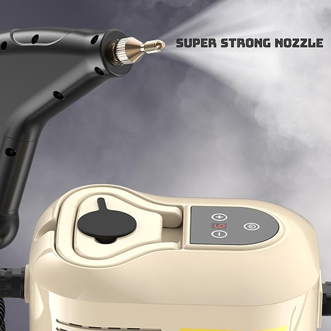 Handheld Steam Cleaner 1500W High Pressure Steamer for Cleaning Portable Steam Cleaning Machine for Home Use With 3 Brushes for Car Kitchen Furniture Grout Tile (Black)