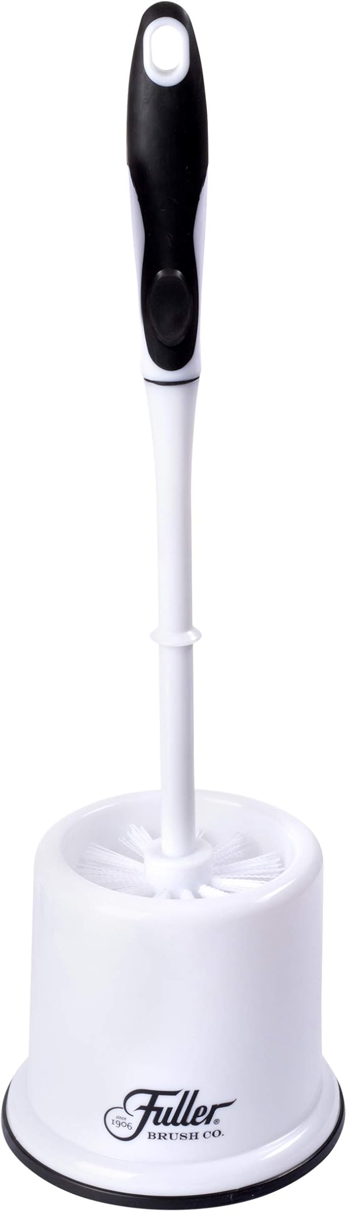 Fuller Brush Toilet Bowl Brush in Caddy Set – 16-Inch Long Handle – Heavy Duty Dome Tufted Bristles Rubberized Non-Slip Grip Bathroom Rim Trap Cleaner (Pack of 1)