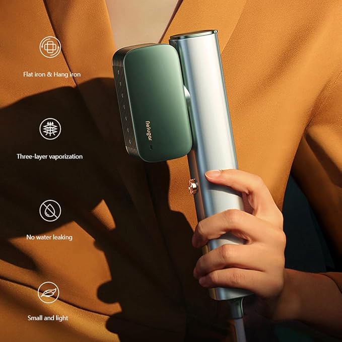 Nesugar Steamer for Clothes Steamer Fashion Portable Handheld Garment Steamer 0.8lbs Lightly 15s Fast Heat-up 10 Minutes of Continuous Steam Light Mini Steam Iron for travel and home(100-120V)
