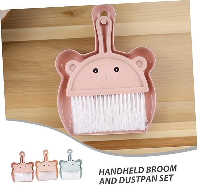 VILLCASE Desk Dustpan and Brush Set 6pcs Small Handheld Brooms with Dustpans for Desktop Cleaning Portable Mini Broom Combo for Home Office Keyboard and Small Space Use