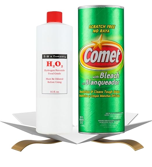 Hydrogen Peroxide 12% 16OZ Bundle with Regular Scent Concentrated All Purpose Cleaner Powder 21OZ – Versatile Liquid Peroxide and Powdered Cleanser for Household Tasks — Gift Set (2 Items)