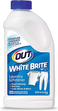 OUT White Brite Laundry Whitener Powder Stain Remover Detergent Booster for Clothes Removes Red Clay and Rust Stains on White Clothing and Uniforms